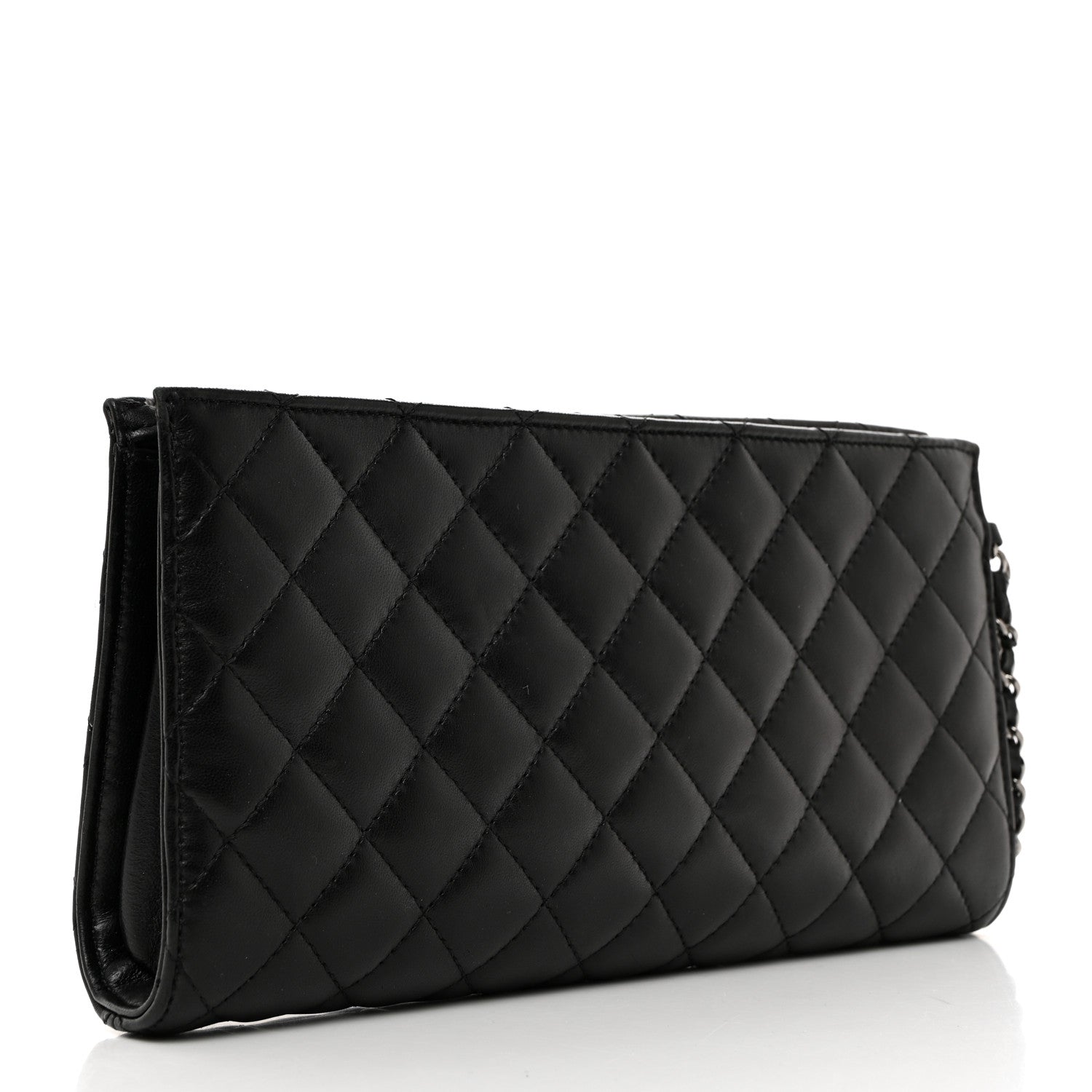 Chanel Lambskin Mineral Nights Pochette Wristlet Gold Black 3 of 7