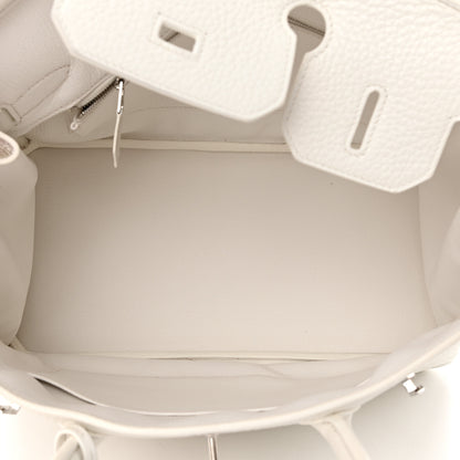 Hermes Taurillon Clemence Birkin 30 White 5 of 18