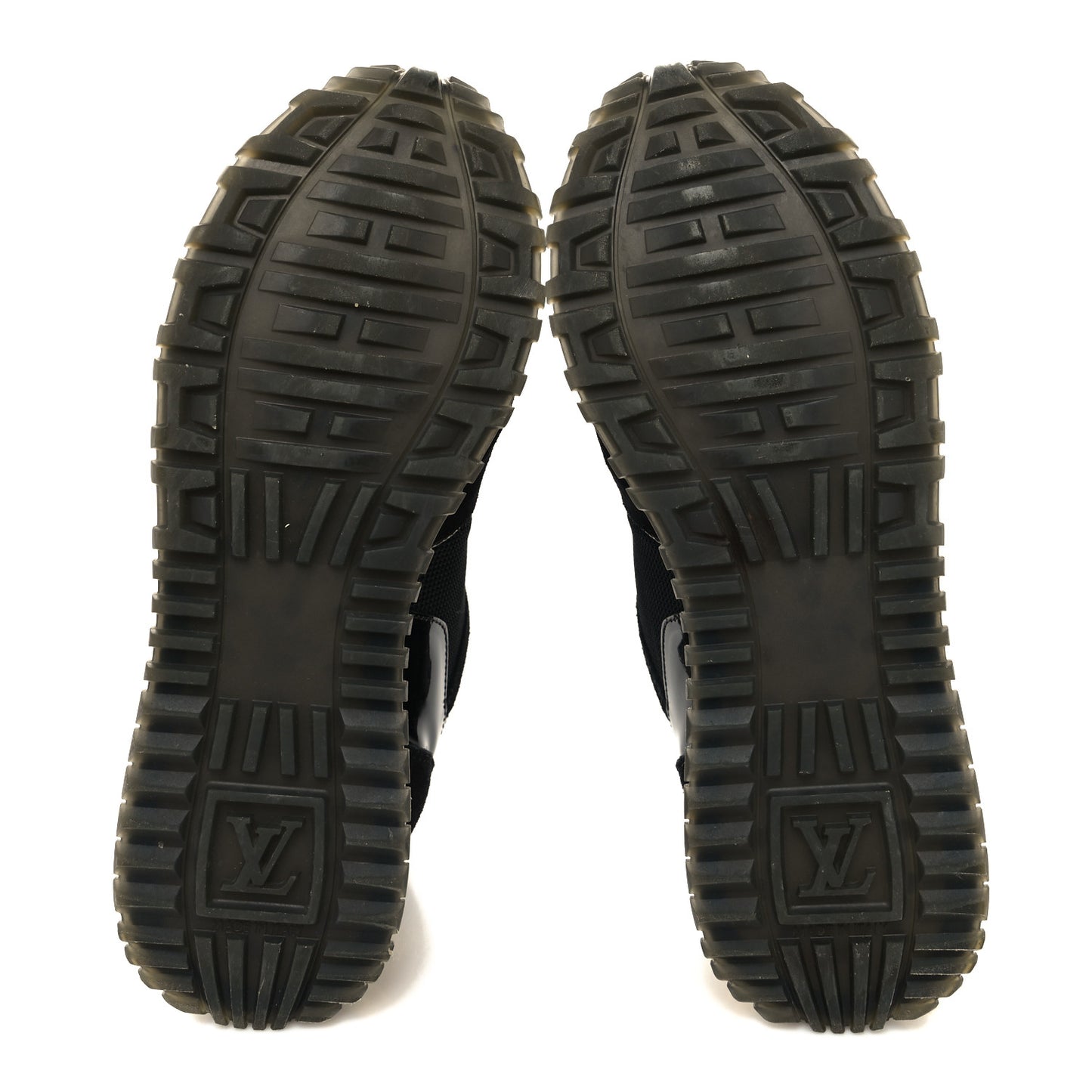 Suede Monogram Run Away Sneakers 37 Black