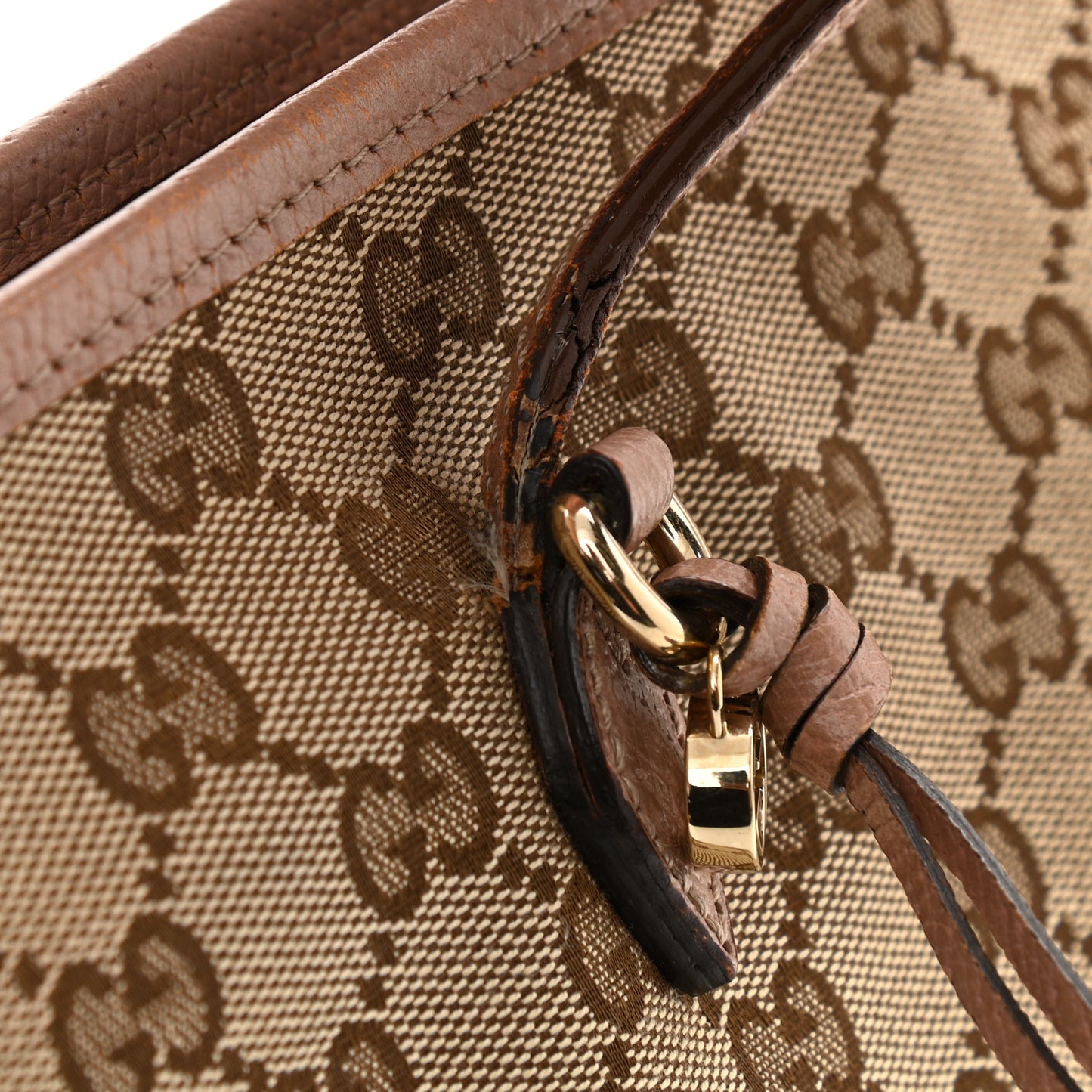 Monogram Medium Bree Zippered Tote Beige Dark Cipria