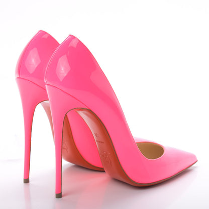 Christian Louboutin Patent So Kate 120 Pumps 39 Shocking Pink 4 of 11