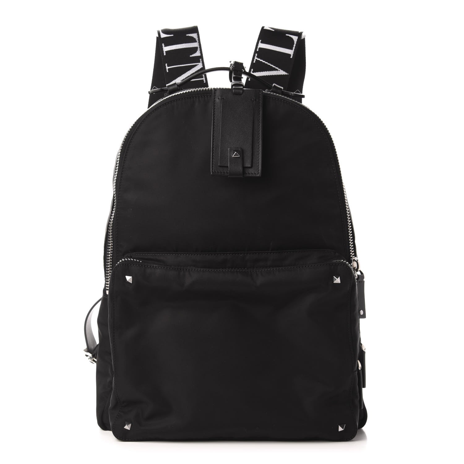 Valentino Garavani Nylon VLTN Rockstud Backpack Black 1 of 9