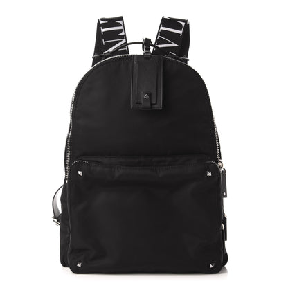 Valentino Garavani Nylon VLTN Rockstud Backpack Black 1 of 9