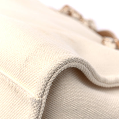 Chanel Canvas Pearl Large Deauville Tote Ecru Beige 11 of 19