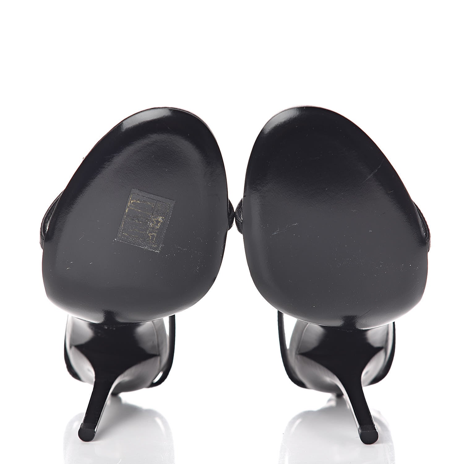 Saint Laurent Calfskin Cassandra 110 Sandals 36 Black 5 of 8
