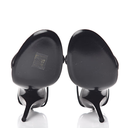 Saint Laurent Calfskin Cassandra 110 Sandals 36 Black 5 of 8