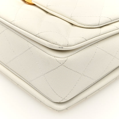 Chanel Caviar Quilted Coco First Flap White 10 of 10
