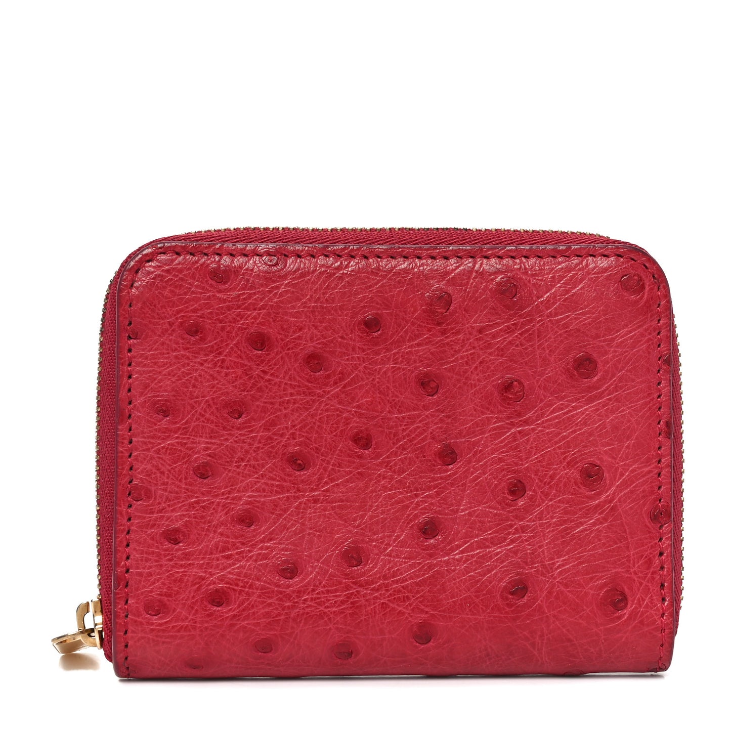 Ostrich Zippy Coin Purse Magenta