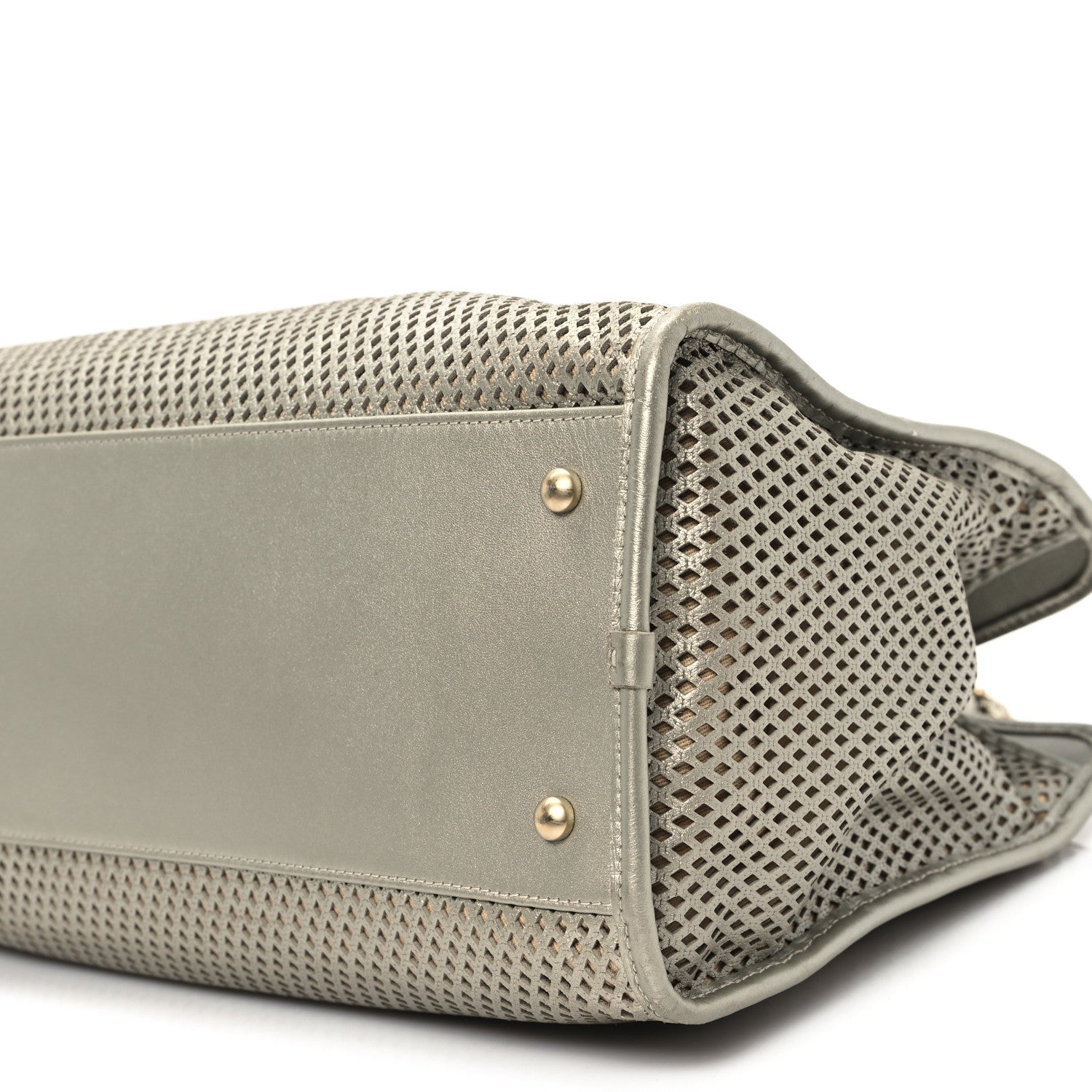 Chanel Metallic Calfskin Perforated Up In The Air Tote Silver 10 of 11
