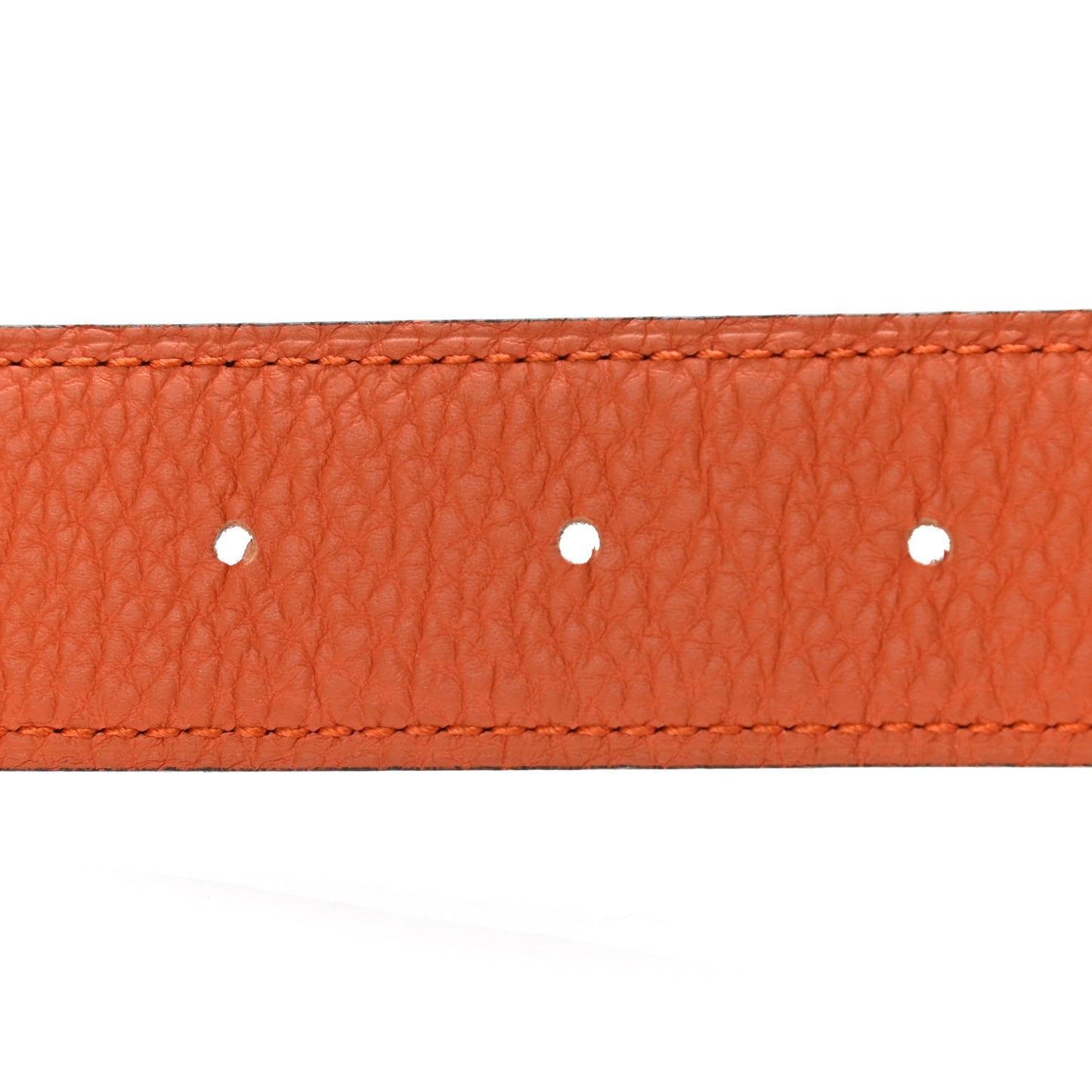 Togo Box 32mm H Belt 85 Orange Chocolate