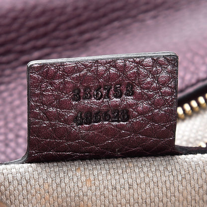 Gucci Metallic Cellarius Calfskin Medium Soho Clutch Classic Burgundy 7 of 10