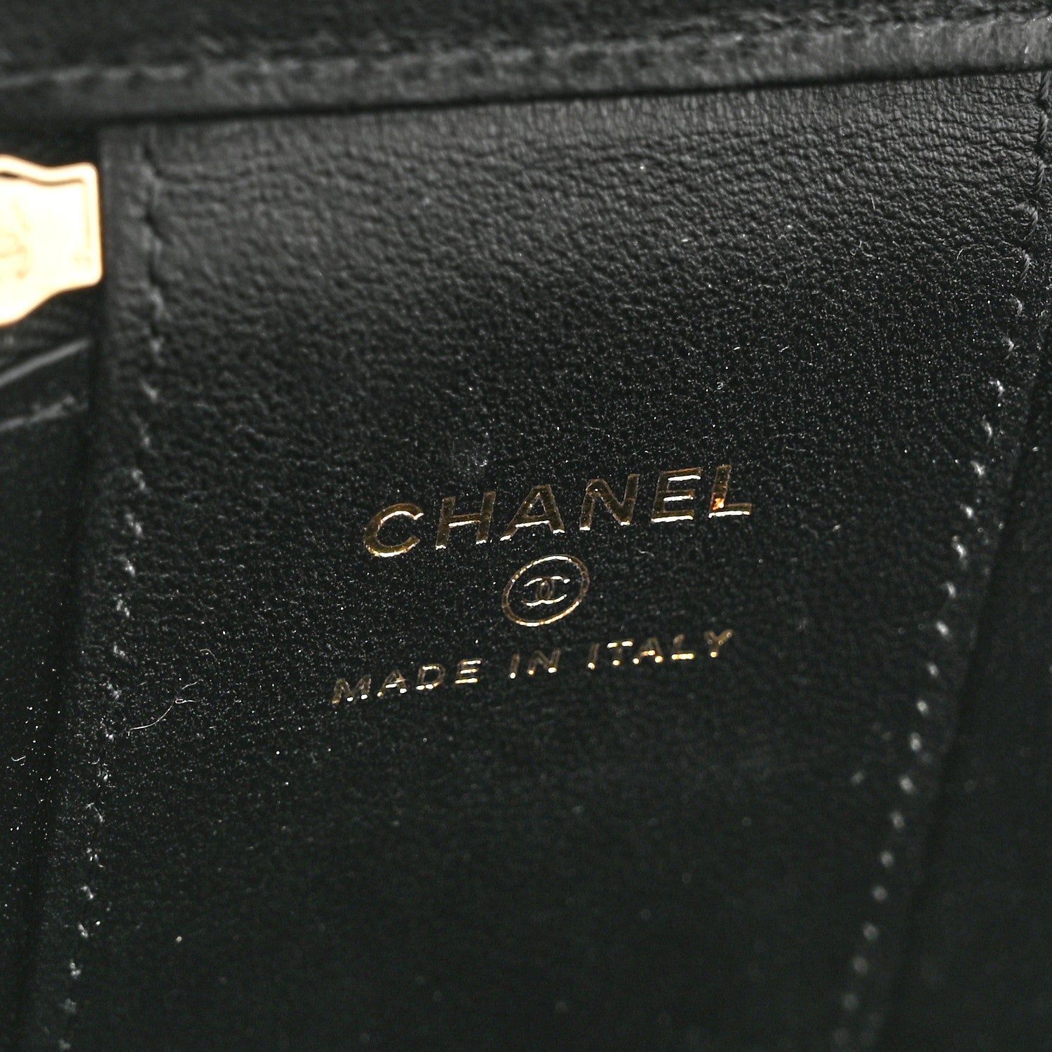 Chanel Lambskin Quilted Top Handle Mini Vanity Case With Chain Black 6 of 9