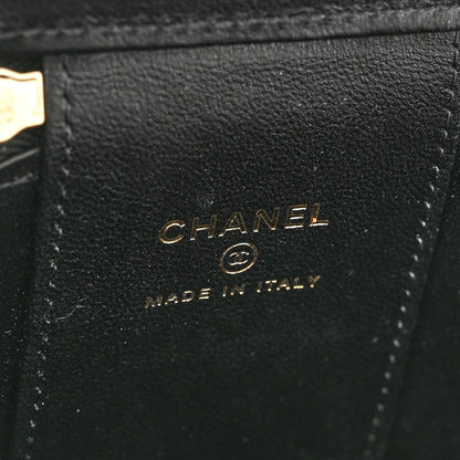 Chanel Lambskin Quilted Top Handle Mini Vanity Case With Chain Black 6 of 9