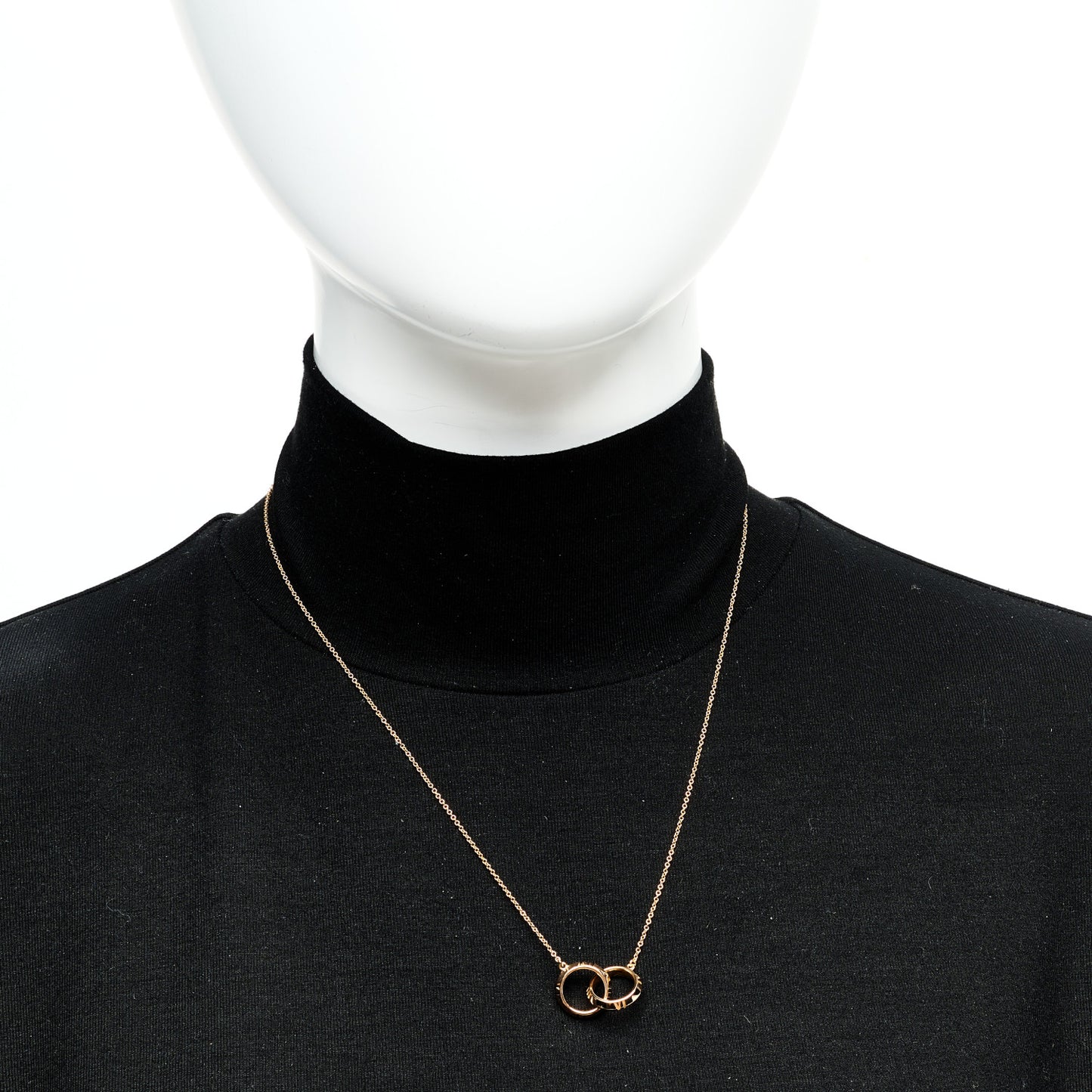 18K Rose Gold Interlocking Atlas Open Pendant Necklace