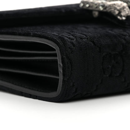 Gucci Velvet GG Monogram Mini Dionysus Chain Wallet Black 9 of 15