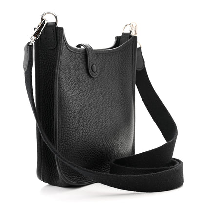 Hermes Taurillon Clemence Evelyne TPM Black 3 of 11