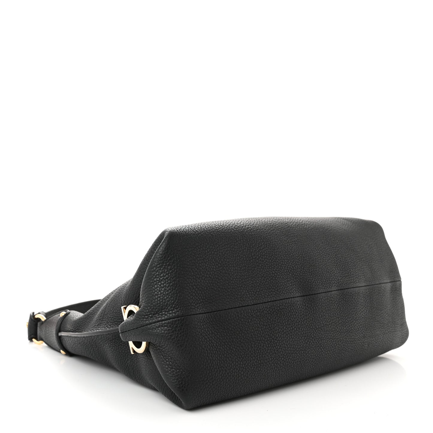 Calfskin Fanisa Gancini Hobo Black