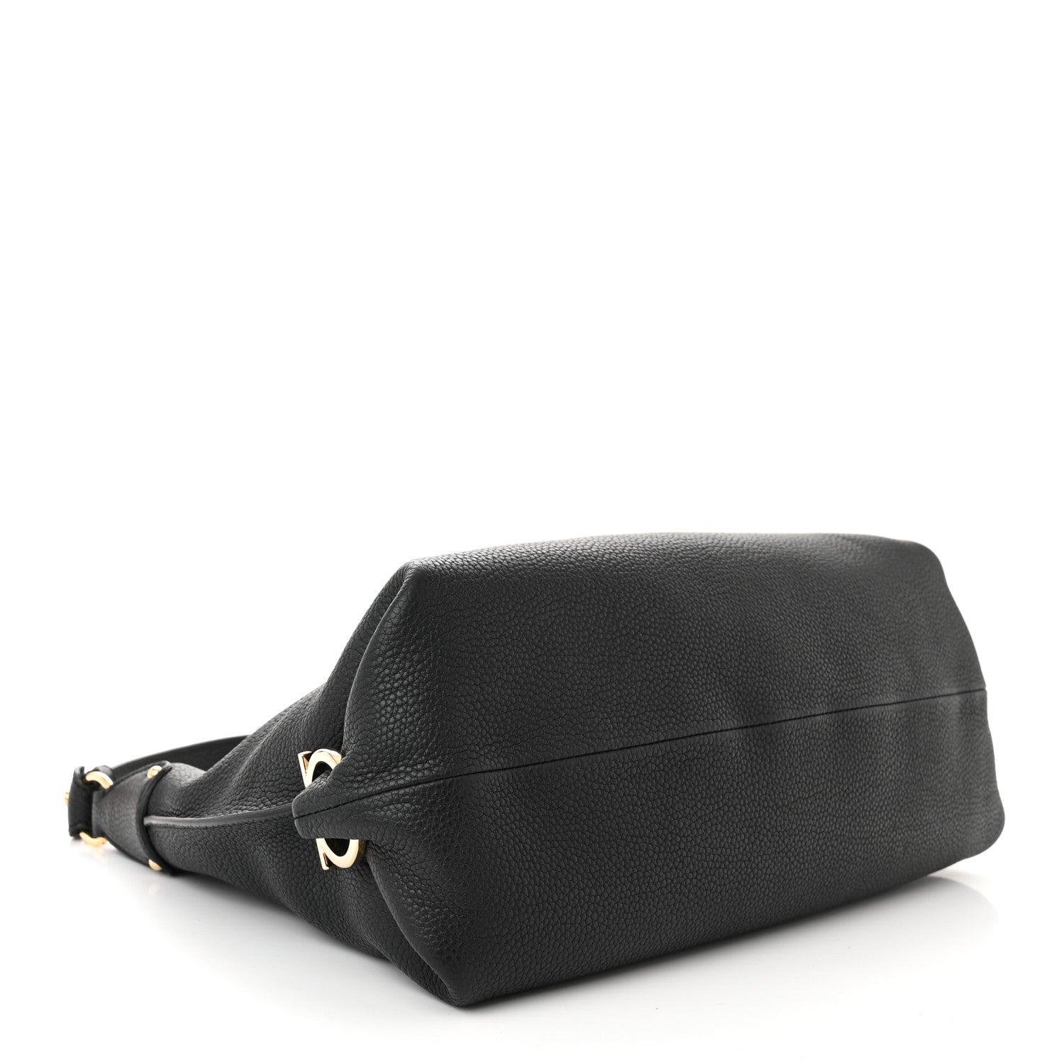 Salvatore Ferragamo Calfskin Fanisa Gancini Hobo Black 4 of 9