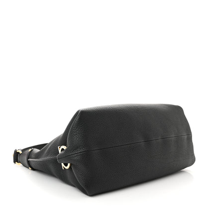Salvatore Ferragamo Calfskin Fanisa Gancini Hobo Black 4 of 9