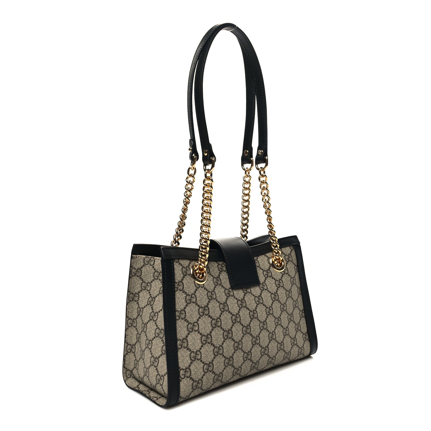 Gucci GG Supreme Monogram Small Padlock Tote Black 3 of 10