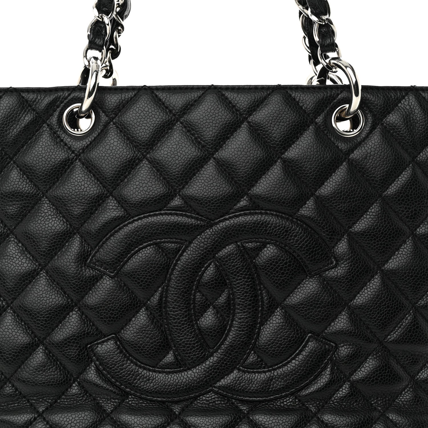Chanel Caviar Quilted Grand Shopping Tote GST Black 10 of 13
