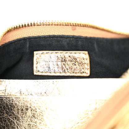 Balenciaga Metallic Arena Agneau Crystal Le Cagole Mini Purse With Chain Light Gold 6 of 10