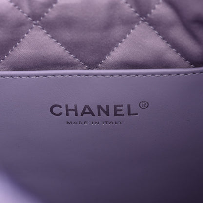 Chanel Metallic Calfskin Quilted Mini Chanel 22 Lilac 6 of 10