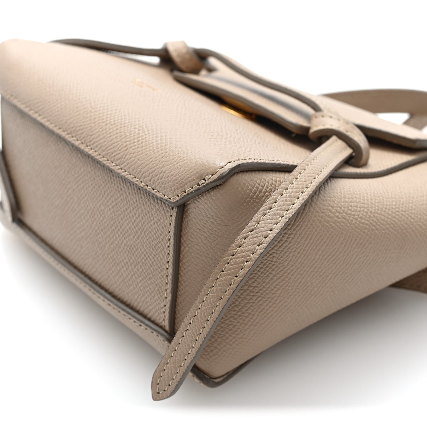 Grained Calfskin Pico Belt Bag Light Taupe