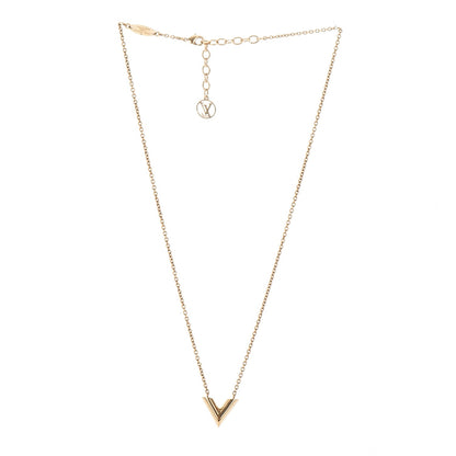 Louis Vuitton Essential V Necklace Gold 3 of 6
