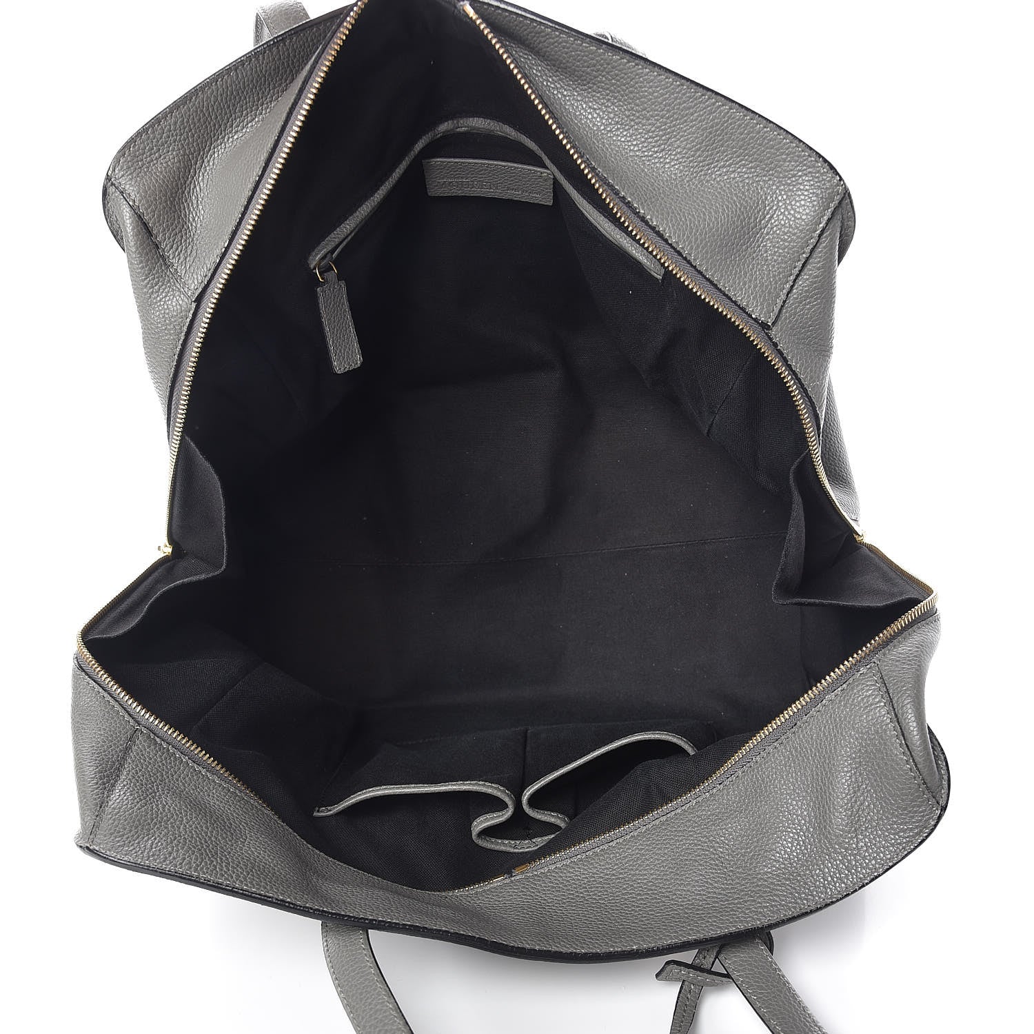 Alexander McQueen Pebbled Calfskin Large Skull Padlock Zip Around Tote Dark Grey 5 of 27