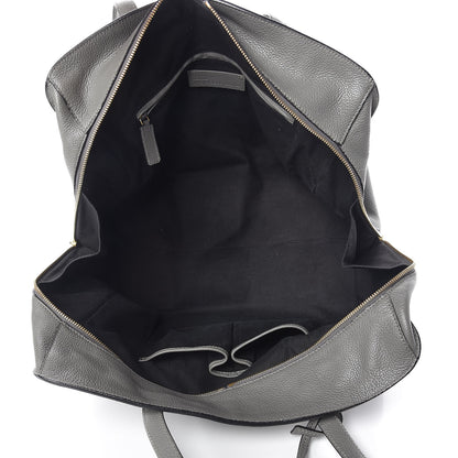 Alexander McQueen Pebbled Calfskin Large Skull Padlock Zip Around Tote Dark Grey 5 of 27