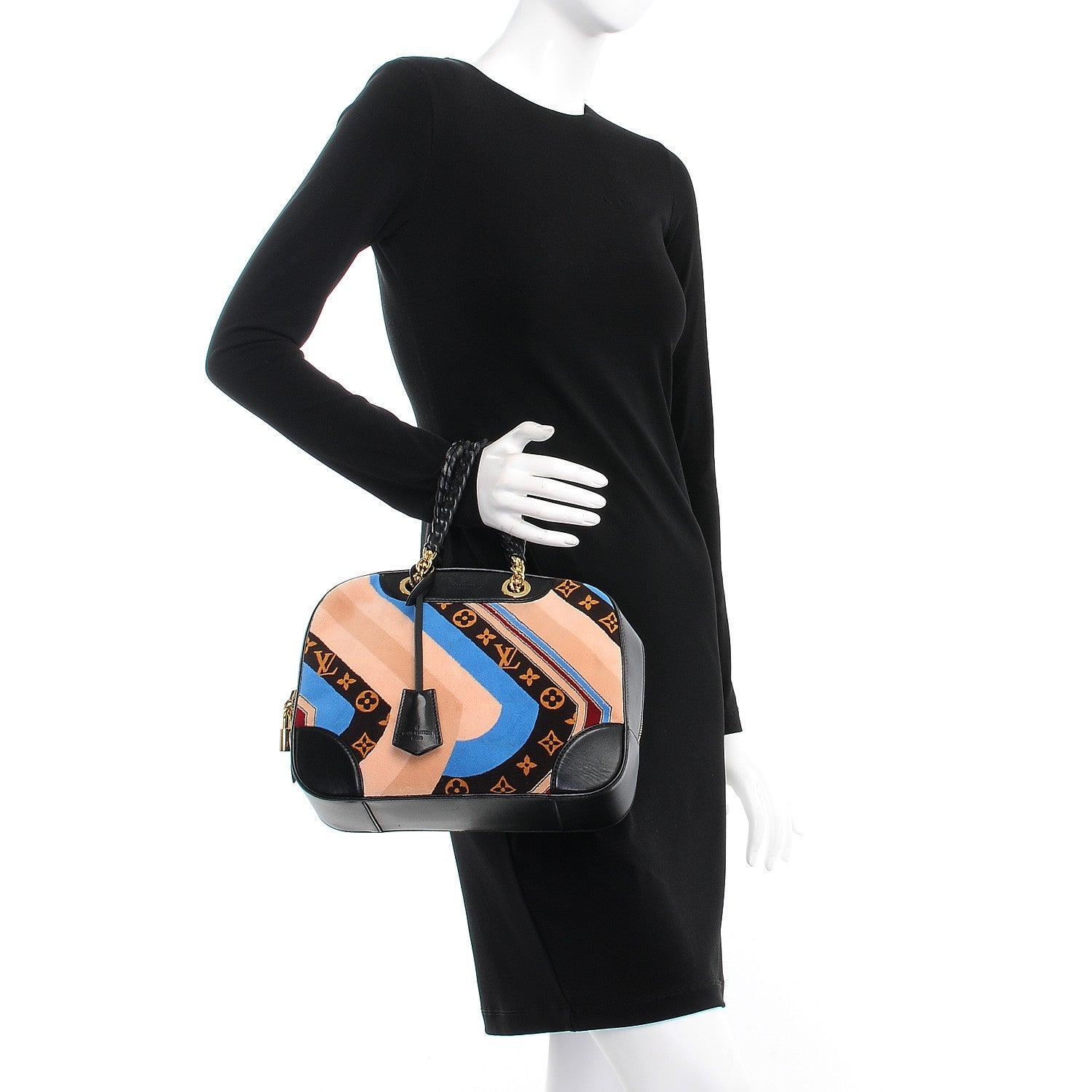 Louis Vuitton Bowling Vanity Tuffetage Blue 2 of 8
