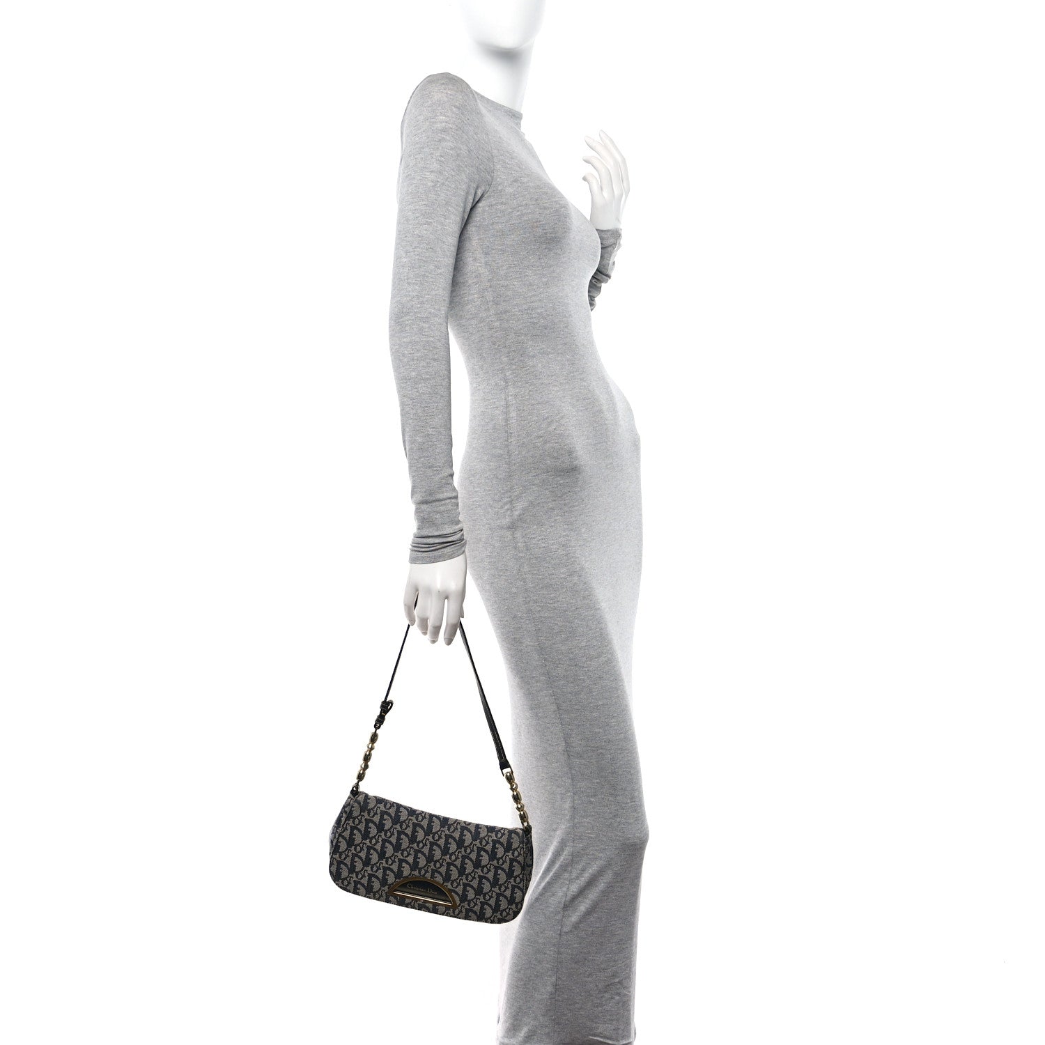 Christian Dior Monogram Malice Shoulder Bag Dark Blue 3 of 10