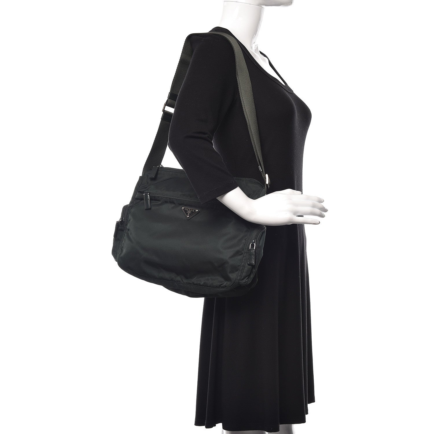 Prada Nylon Vela Messenger Bag Bosco 2 of 9