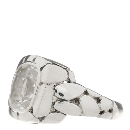 John Hardy Sterling Silver White Topaz Batu Kali Square Ring 54 7 3 of 5