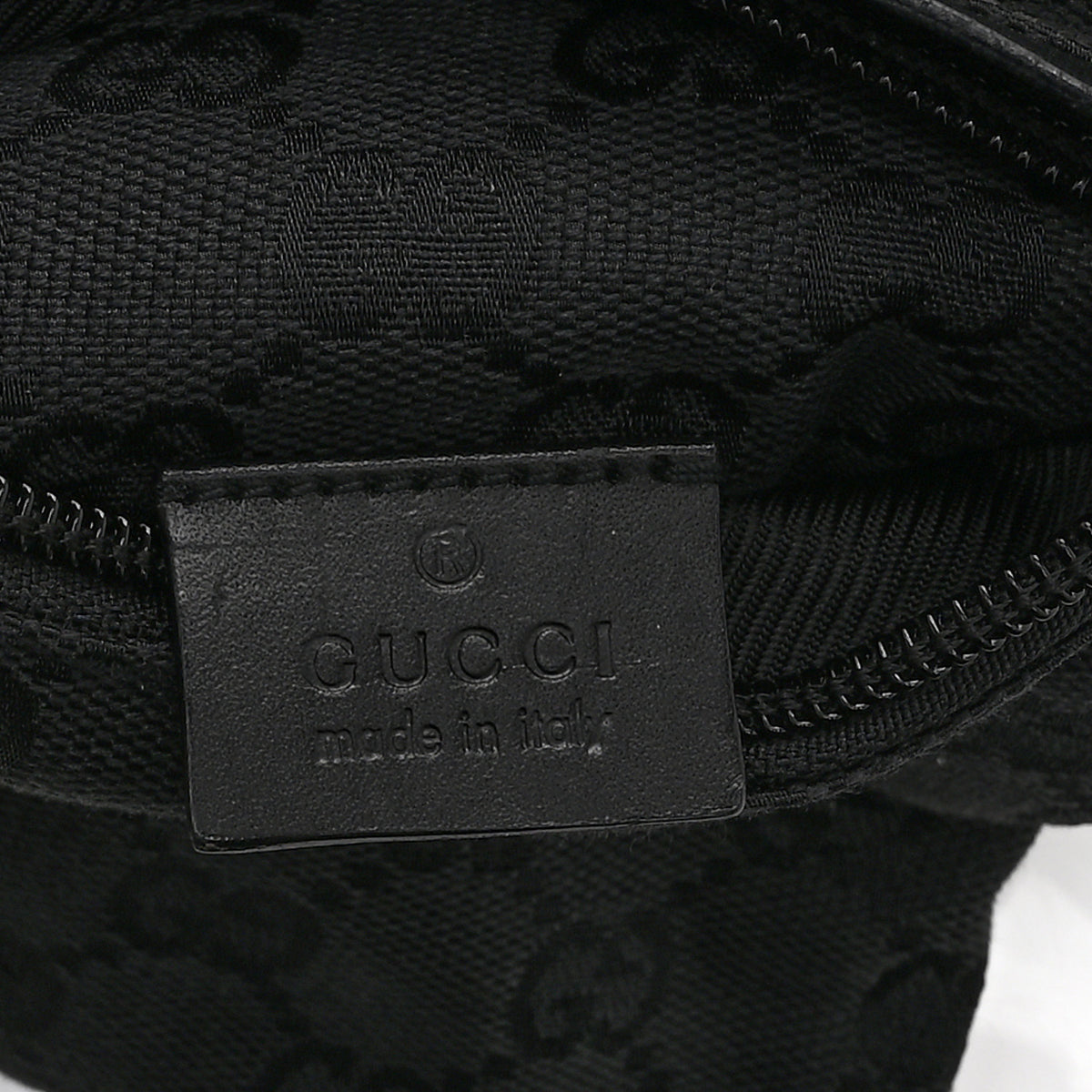 GG Monogram Double Pocket Belt Bag Black