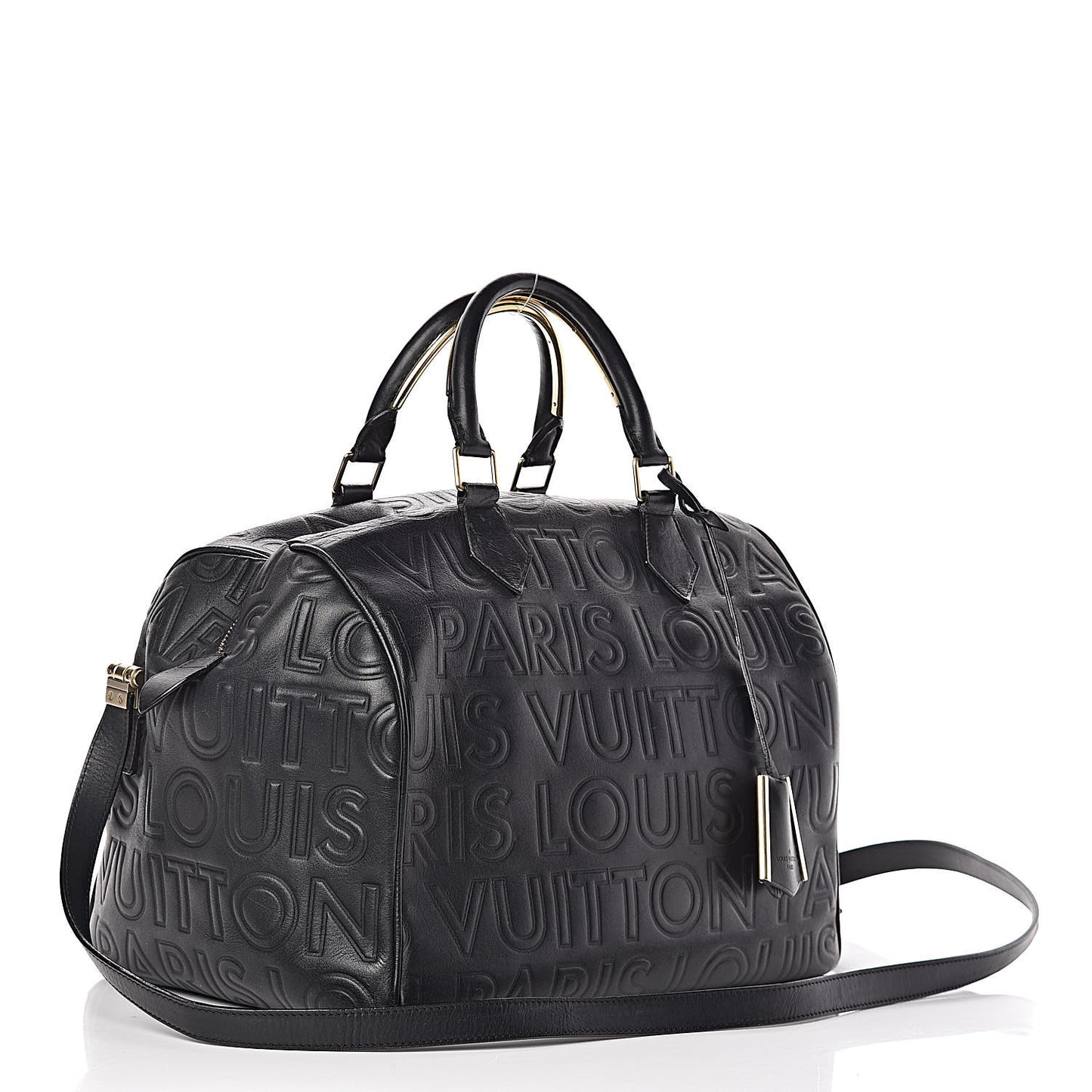 Calfskin Embossed Speedy Cube 30 Black