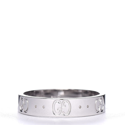 Gucci 18K White Gold 4mm Icon Thin Band Ring 52 6 3 of 6