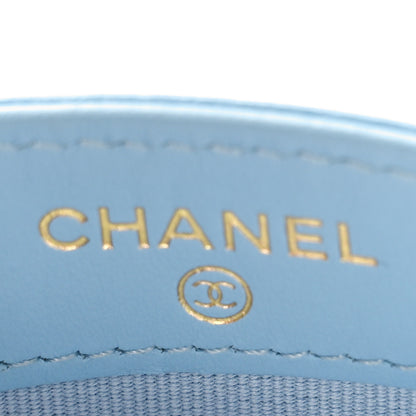 Chanel Caviar Quilted Card Holder Light Blue 6 of 10