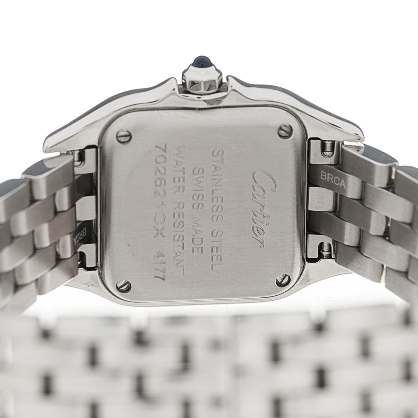 Stainless Steel 22mm Panthere Quartz Watch Grey