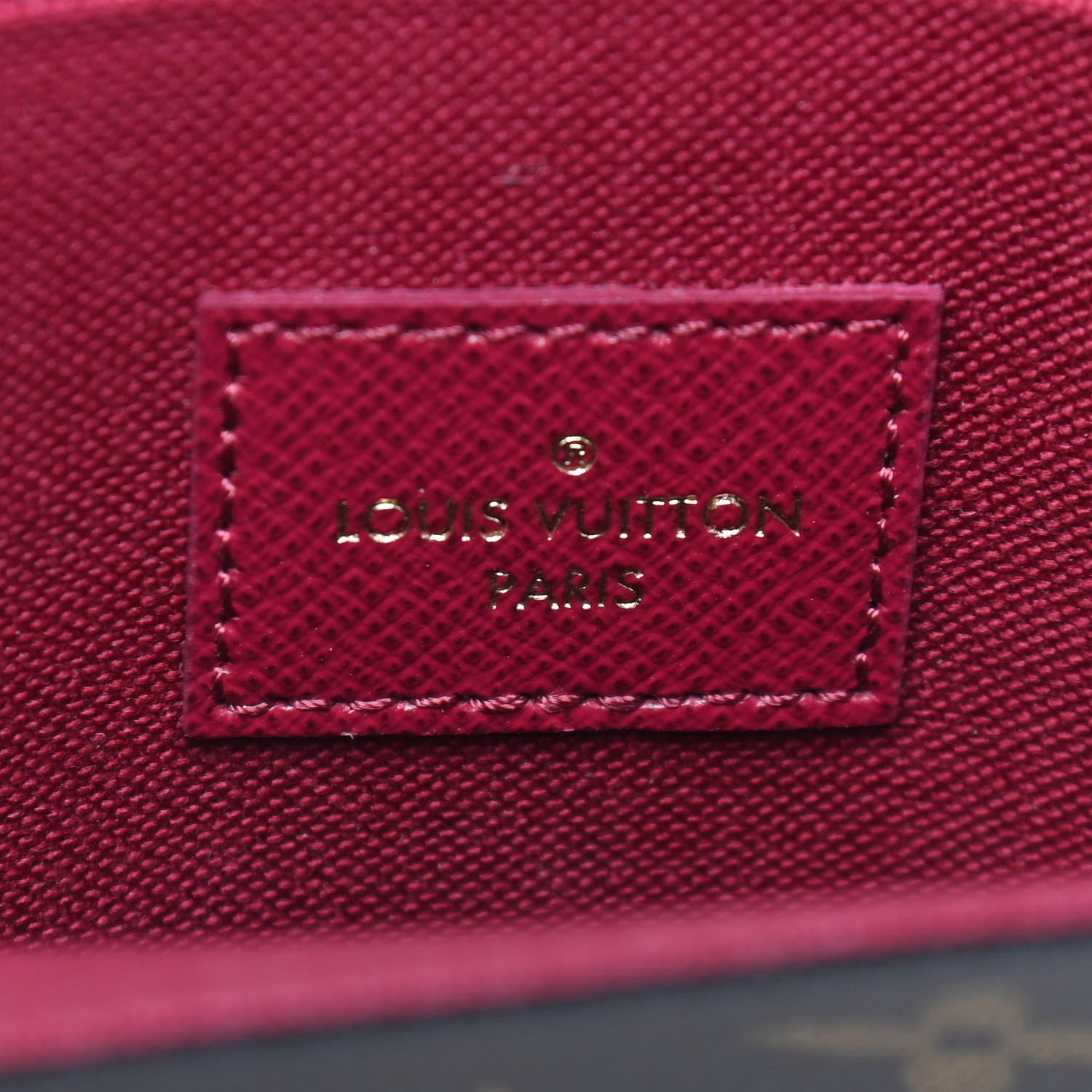 Louis Vuitton Monogram Pochette Felicie Chain Wallet Fuchsia 6 of 8