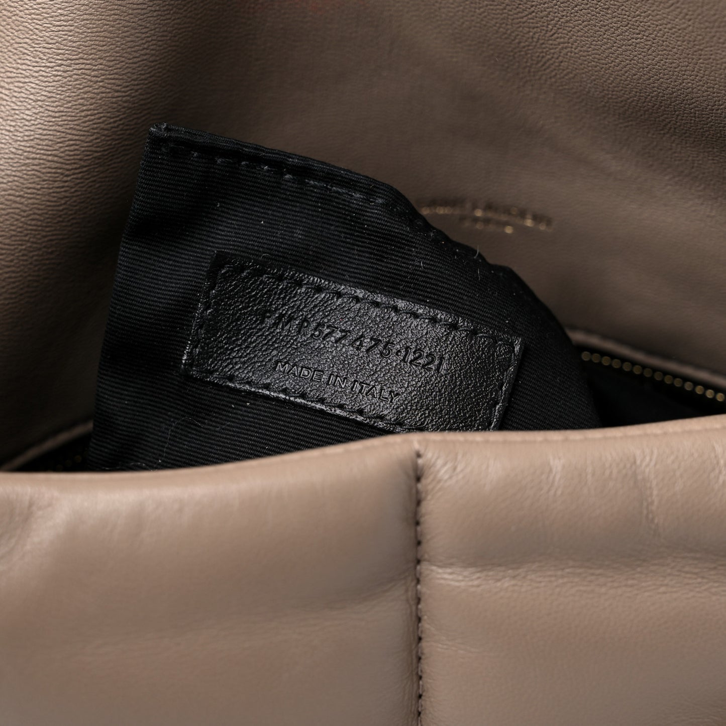 Lambskin Quilted Medium Loulou Puffer Monogram Chain Satchel Dark Beige