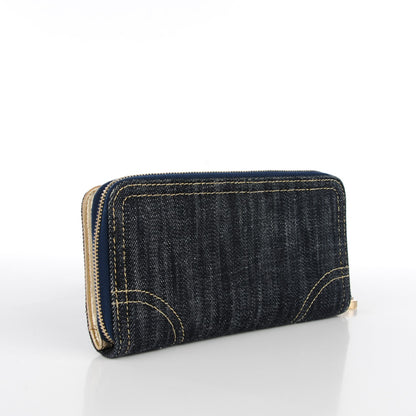 Chanel Denim CC Zip Around Wallet 3 of 9