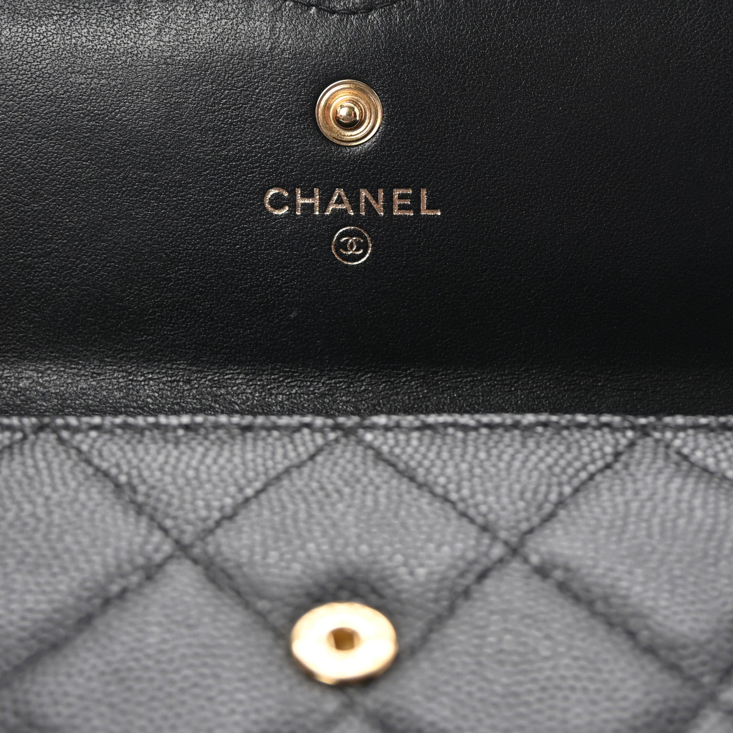 Chanel Caviar Quilted Filigree Large Gusset Flap Wallet Black 6 of 8