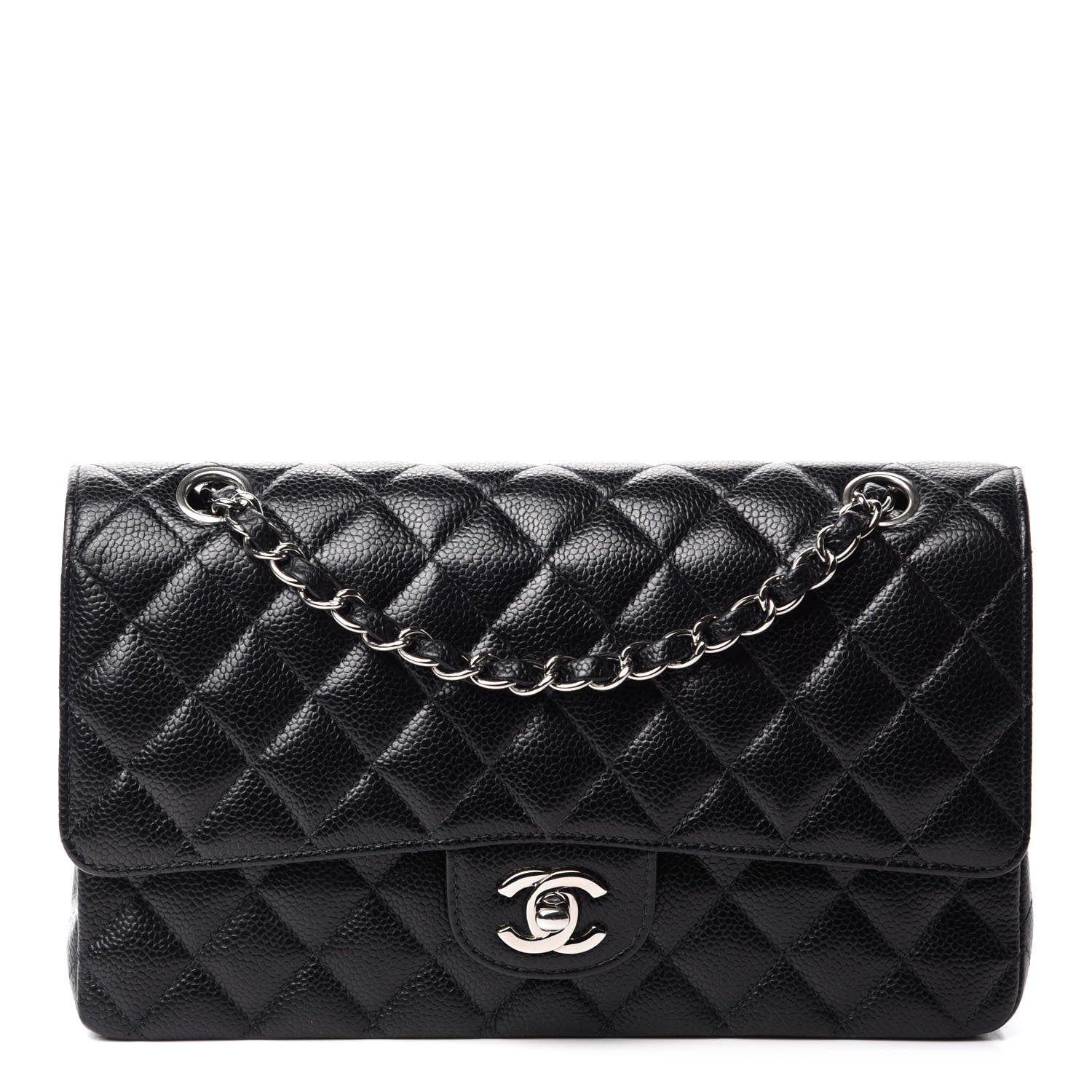 Chanel Caviar Quilted Medium Double Flap Black 1 of 12