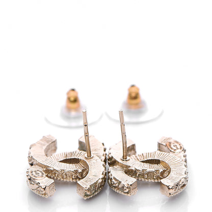 Chanel Enamel CC Baroque Earrings Black Gold 7 of 8