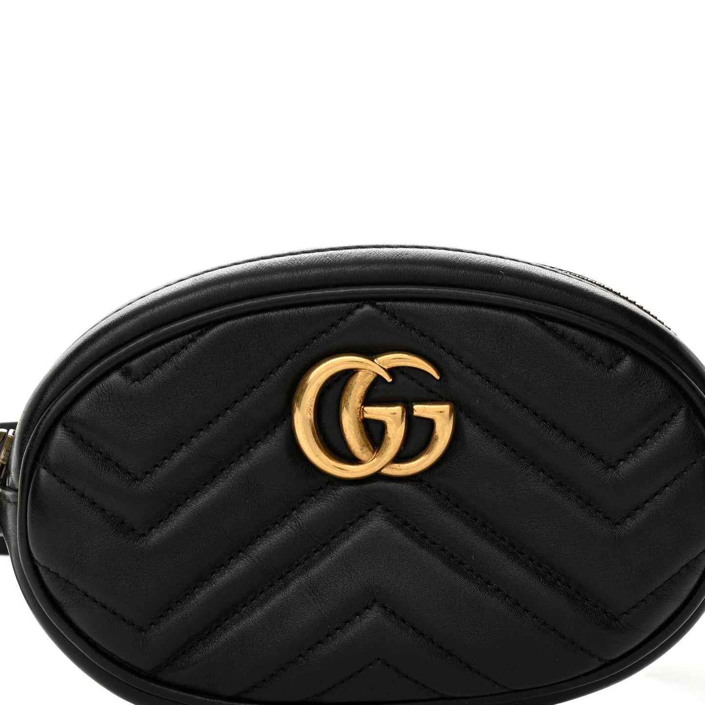 Calfskin Matelasse GG Marmont Belt Bag 85 34 Black