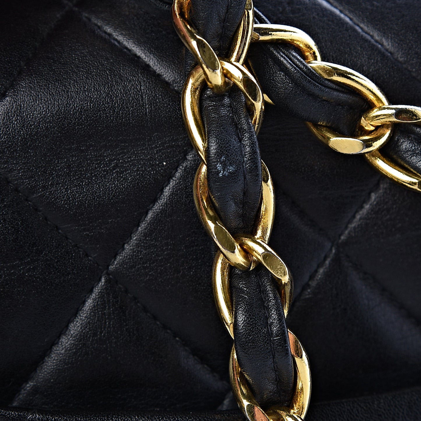Lambskin Quilted XL Jumbo Single Flap Black