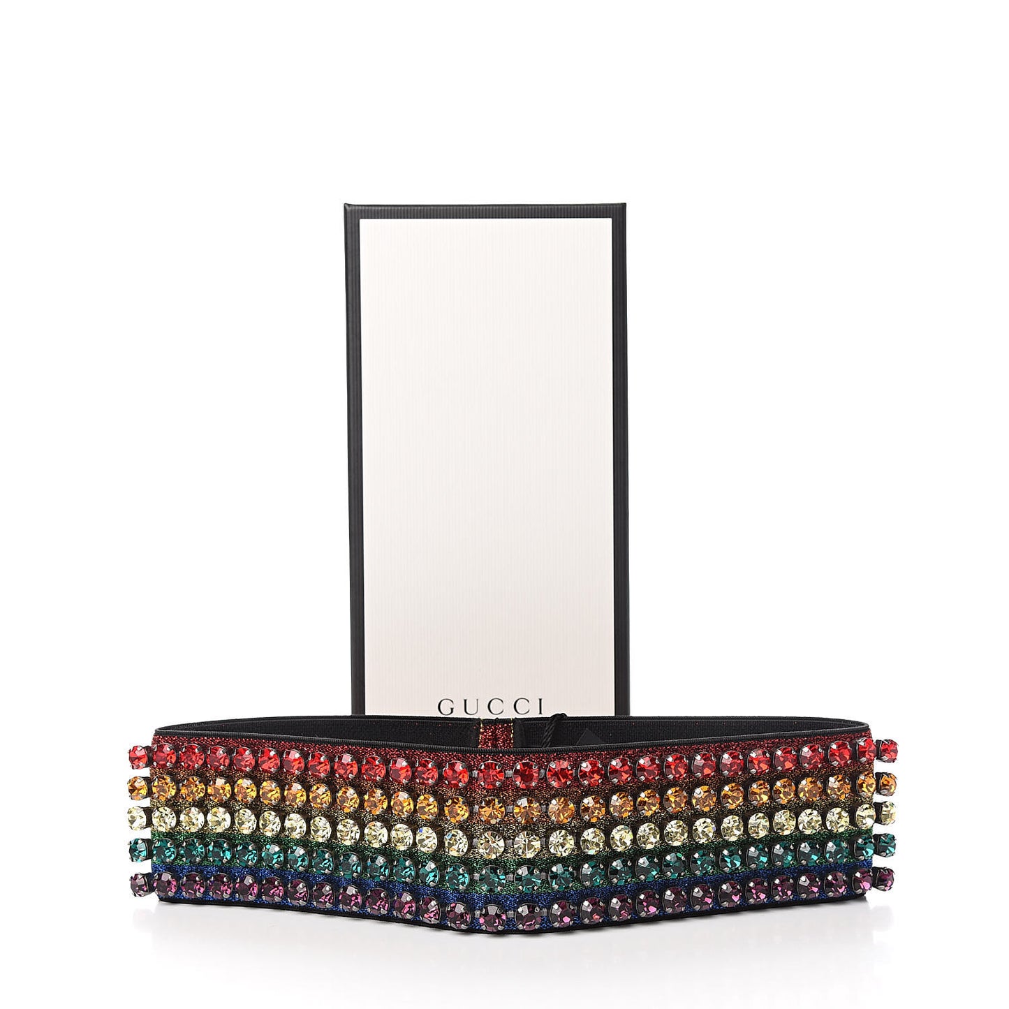Metallic Crystal Embellished Webby Headband 57 Rainbow