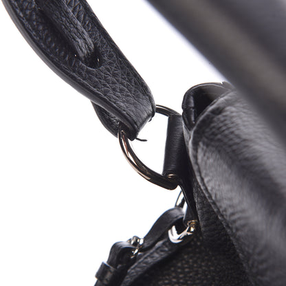 Gucci Pebbled Calfskin Medium Techno Horsebit Shoulder Flap Bag Black 11 of 12